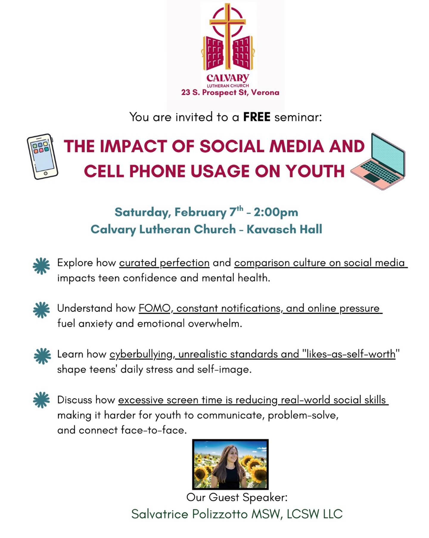 Please join us for this important seminar. All are welcome!